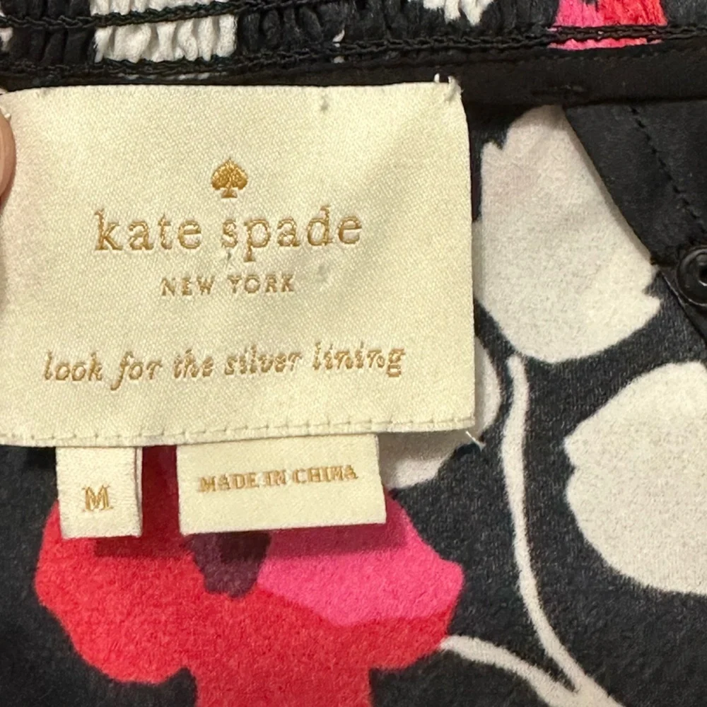 Kate Spade Vintage Fleur Crepe Dress M